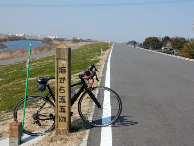 江戸川サイクリングロード 55kmポスト