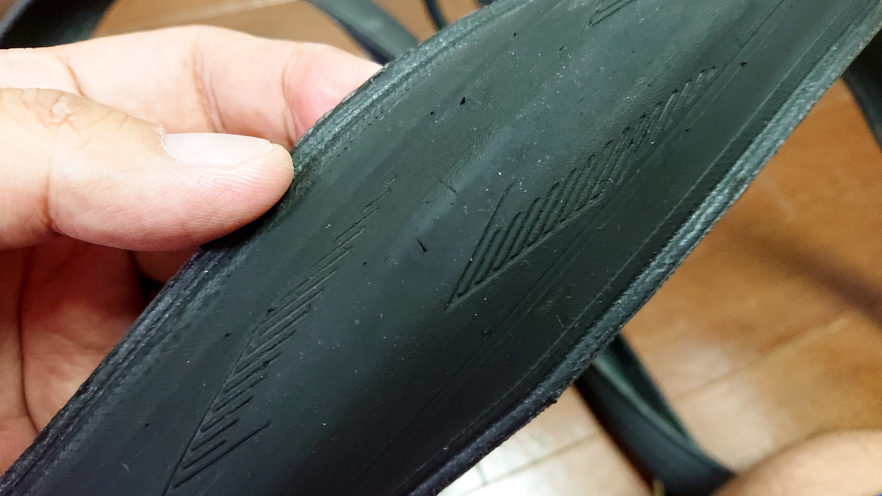 ロードバイクのチューブレスタイヤのバンク修理