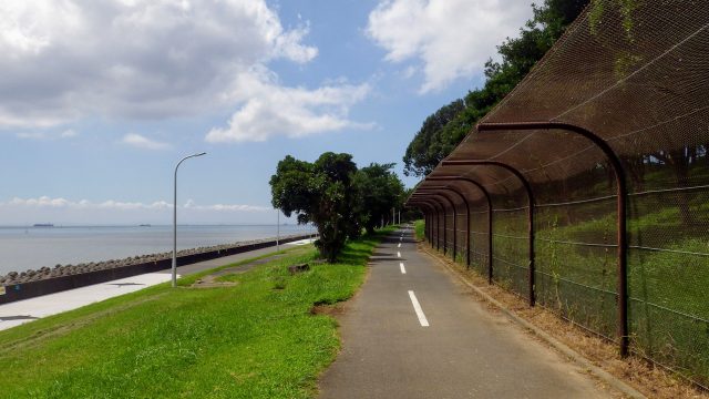 若洲海浜公園　サイクリングロード
