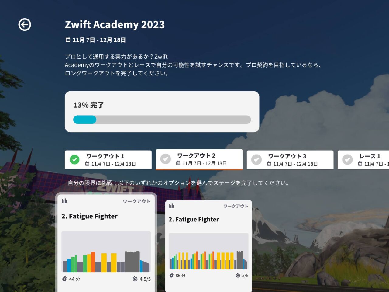 ZWIFT Academy 2023が完了しました