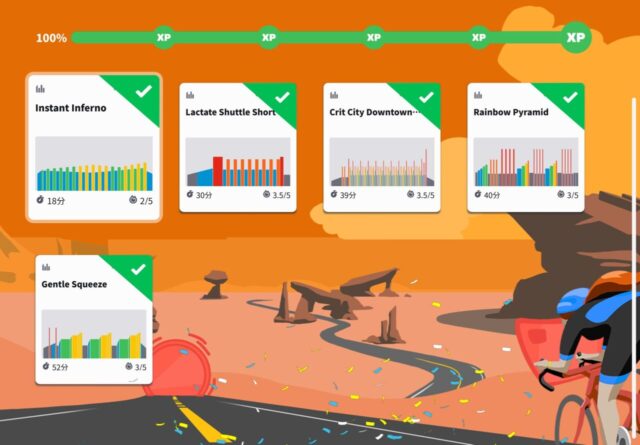 ZWIFTの「Heat Check」チャレンジ完了