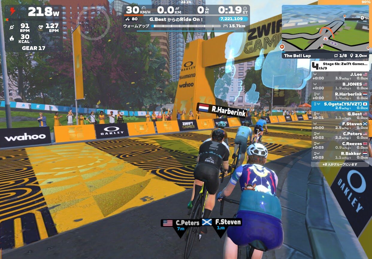 Zwift Gamesが終わりました