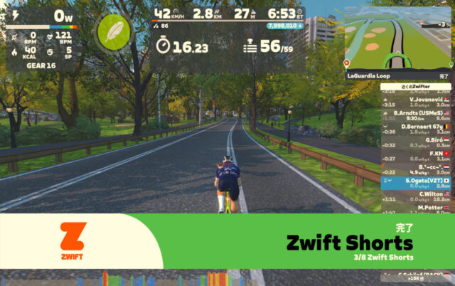 Zwift Shortsイベント埋めました