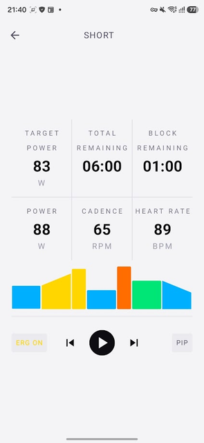 ながらERGアプリのJustSpin（Android）アプリを使ってみました